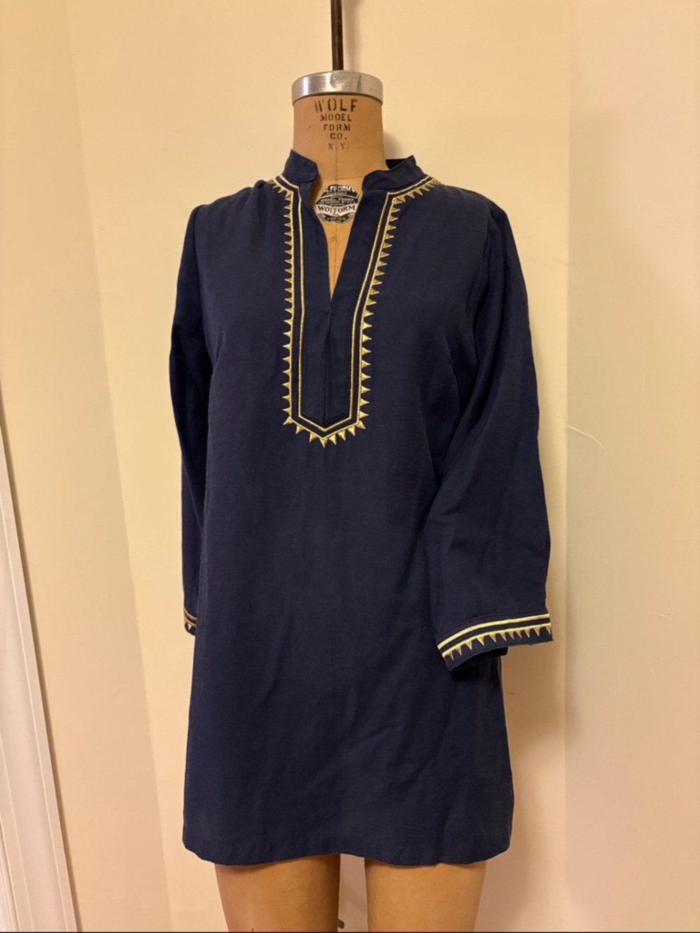 JB by Julie Brown Navy Tunic with Gold Trim